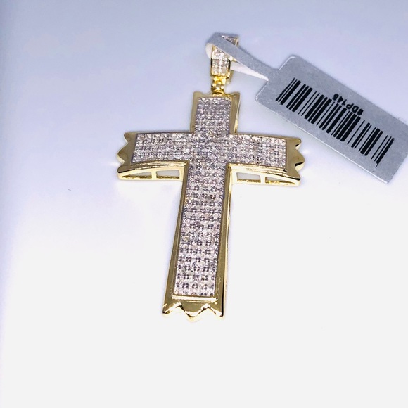 Real Genuine natural diamond cross pendant NOT FAKE! Verified seller! HUGE SALE! - Picture 3 of 11